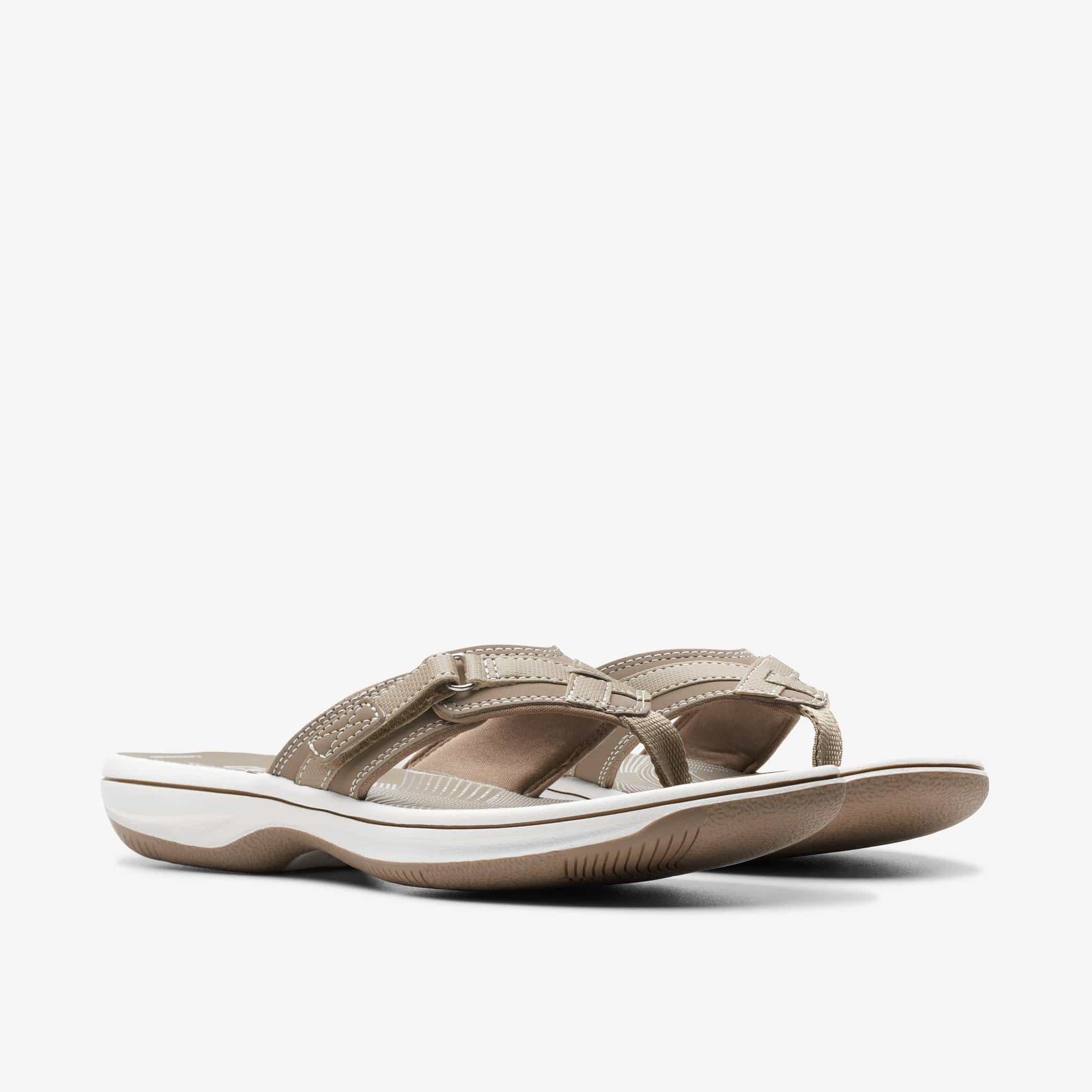 Clarks Women's Breeze Sea Flips- Light Taupe - Image 4