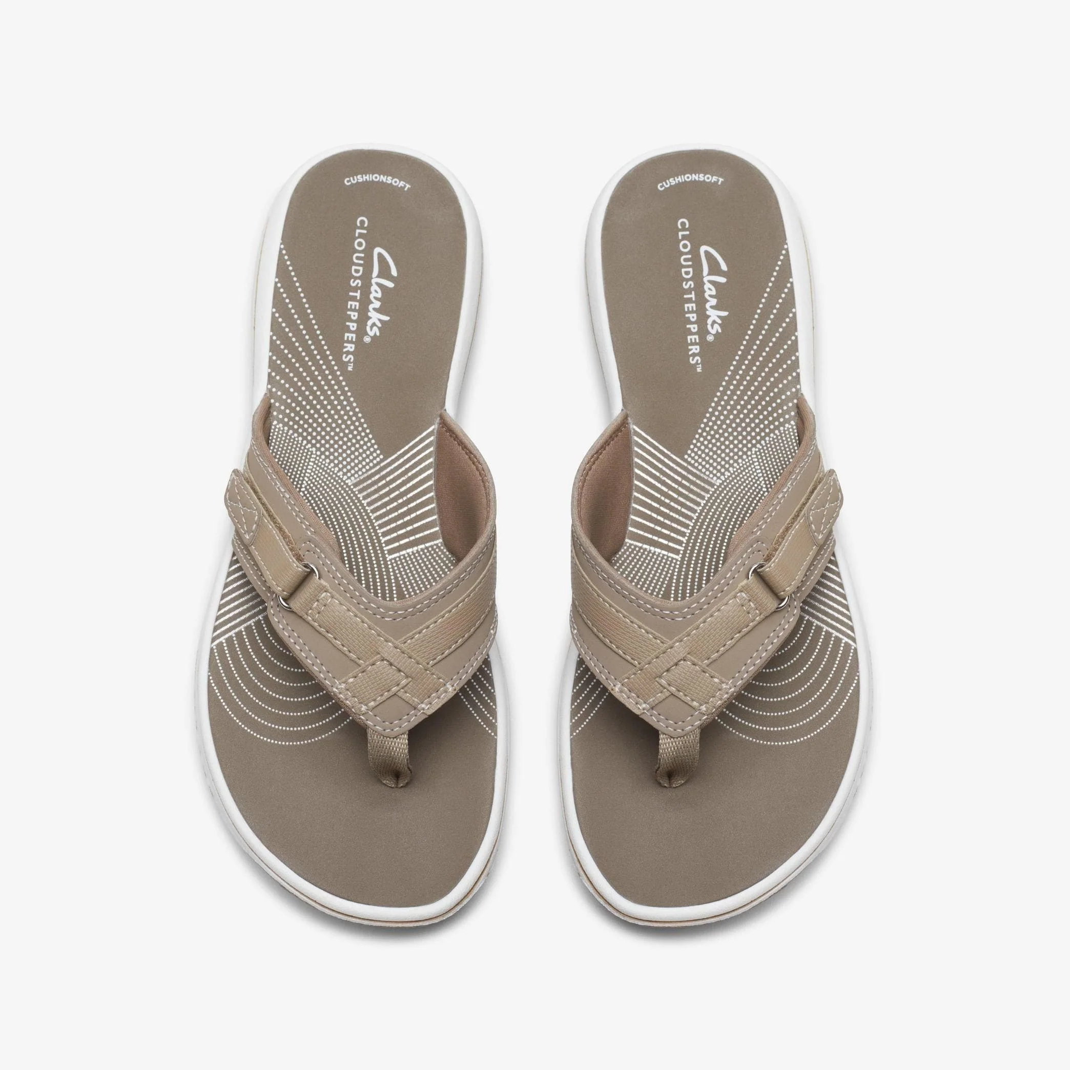 Clarks Women's Breeze Sea Flips- Light Taupe - Image 6