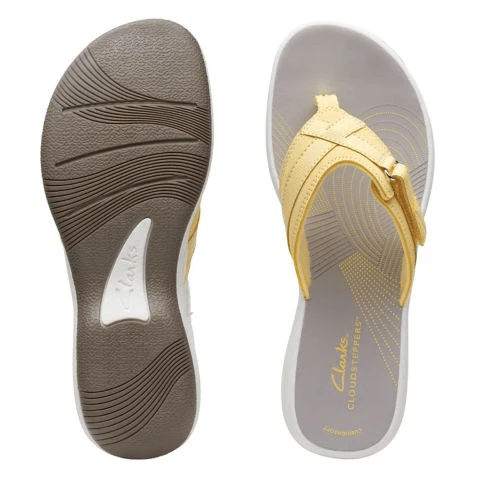 Clarks Women's Breeze Sea Flips- Yellow - Image 7
