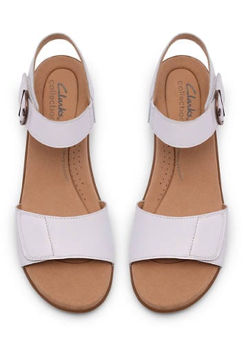 Clarks Women's Emily 2 Amanda Heels- White Leather - Image 4