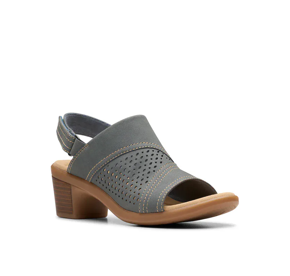Clarks Women's Emily 2 Mist Heels- Blue Grey Nubuck - Image 2