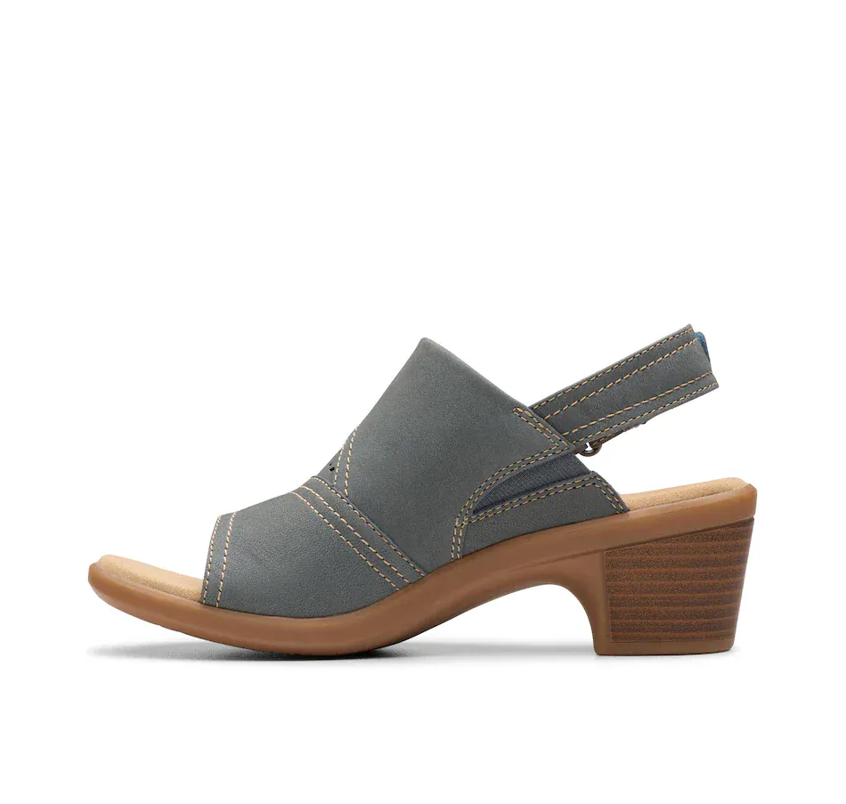Clarks Women's Emily 2 Mist Heels- Blue Grey Nubuck - Image 3