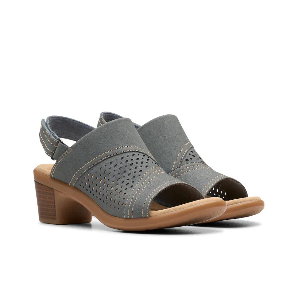 Clarks Women's Emily 2 Mist Heels- Blue Grey Nubuck - Image 5