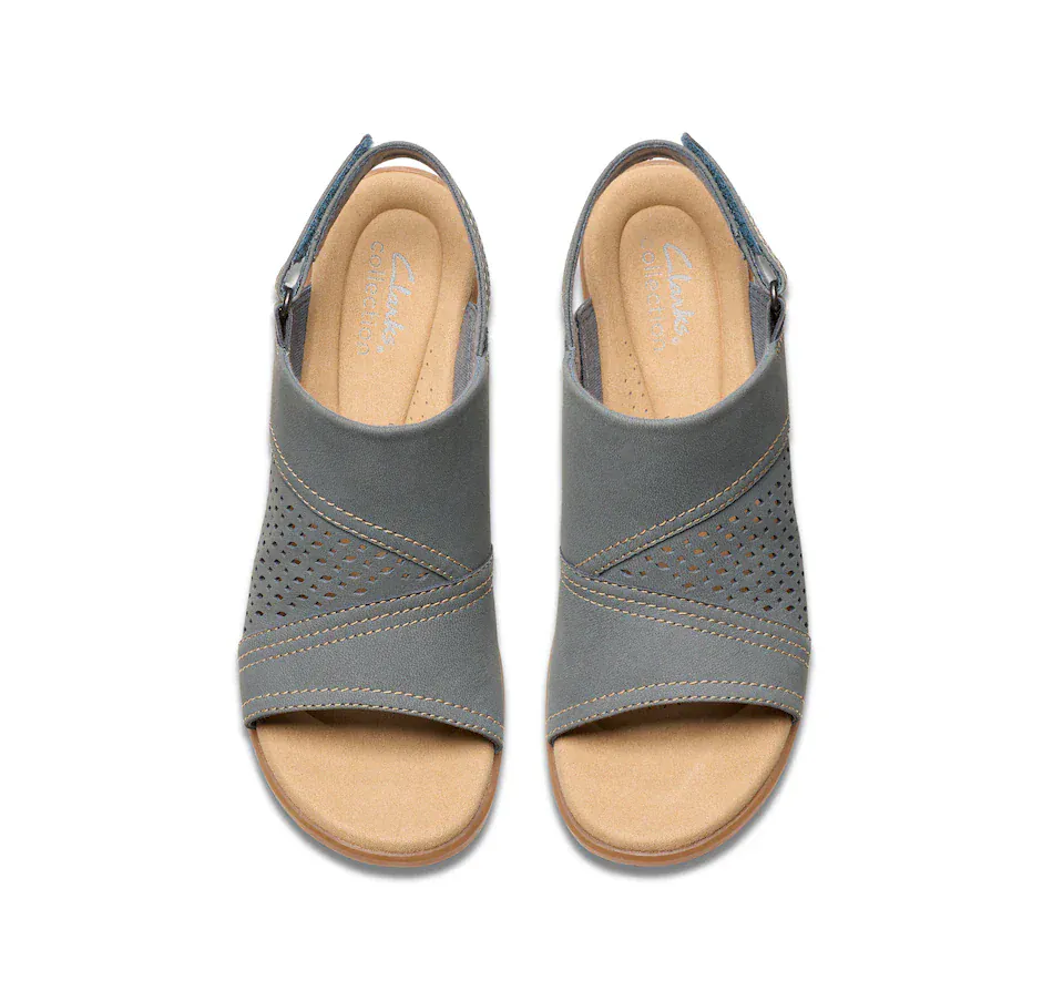 Clarks Women's Emily 2 Mist Heels- Blue Grey Nubuck - Image 7