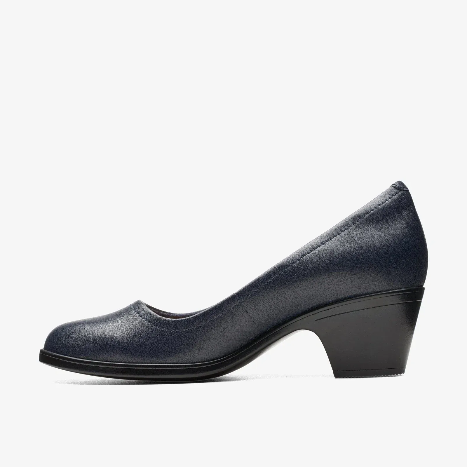 Clarks Women's Emily 2 Ruby Pumps- Navy Leather - Image 2
