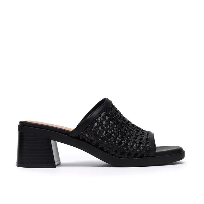 Clarks Women's Jaylan Slide Heels- Black Leather