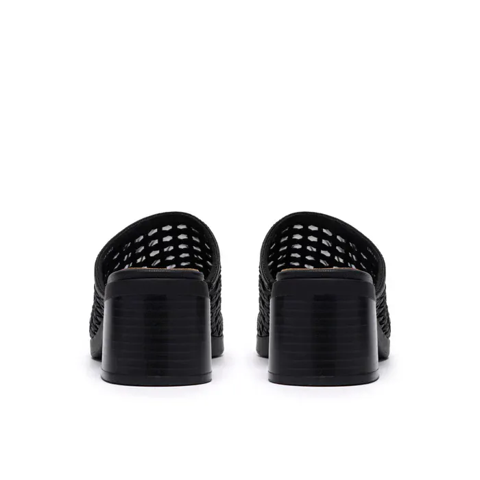 Clarks Women's Jaylan Slide Heels- Black Leather - Image 5