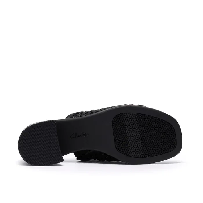 Clarks Women's Jaylan Slide Heels- Black Leather - Image 6