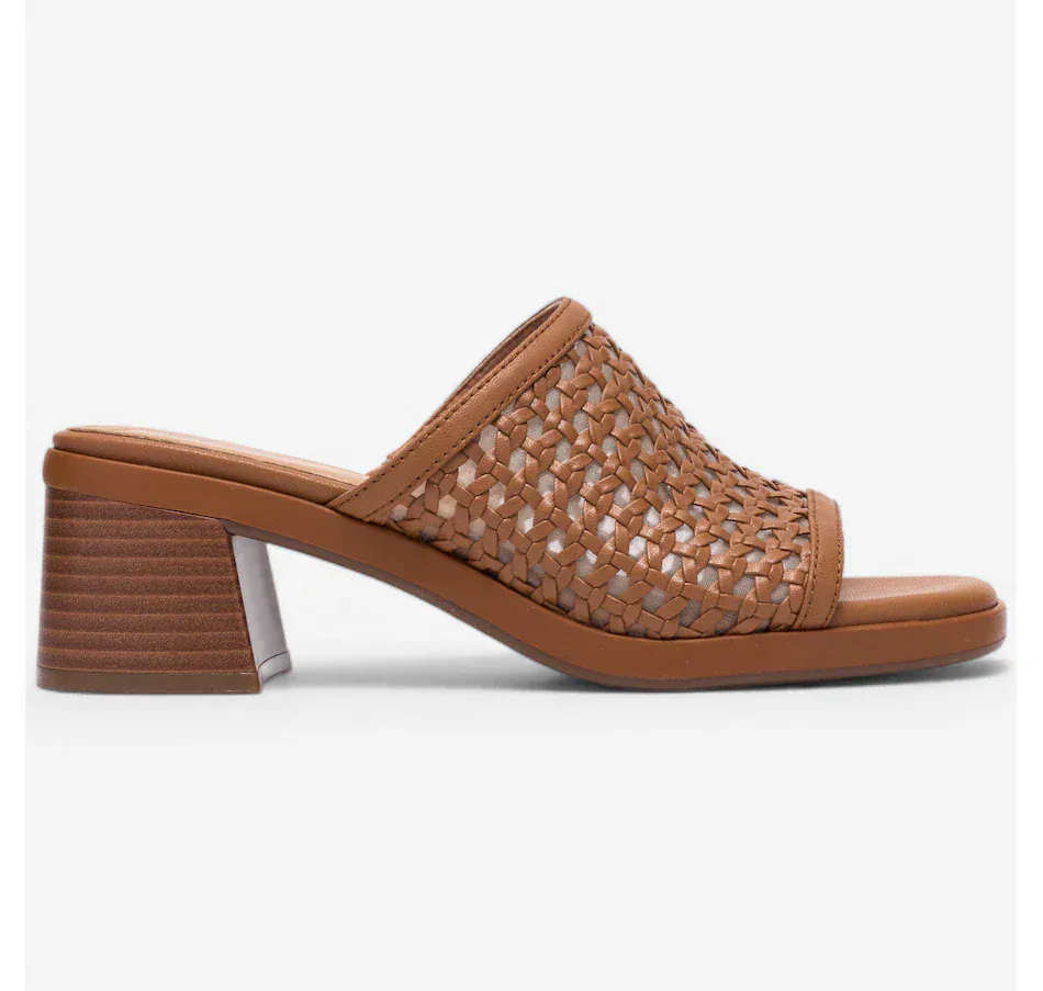 Clarks Women's Jaylan Slide Heels- Tan Leather