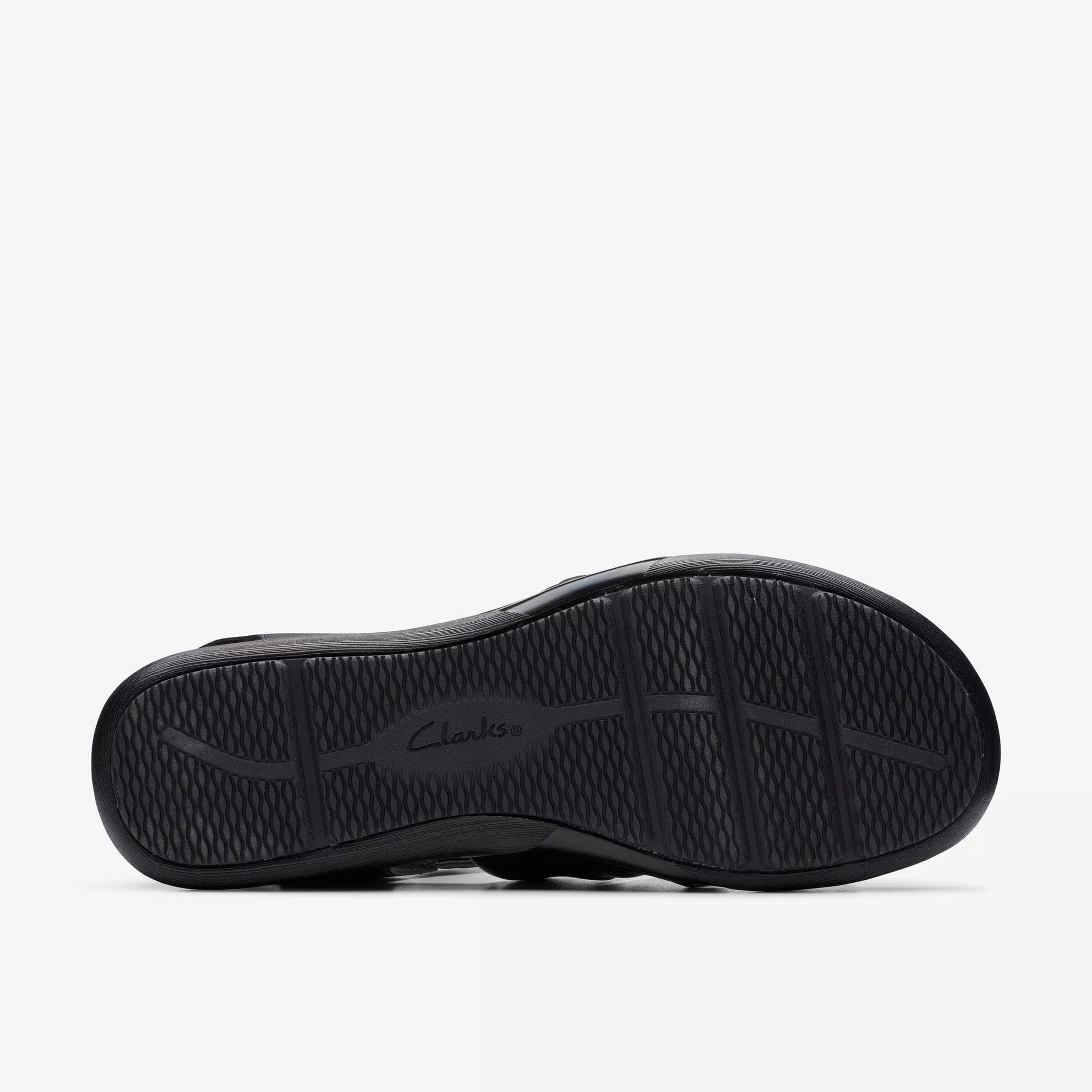 Clarks Women's Kitly Ave Sandals- Black Leather - Image 3