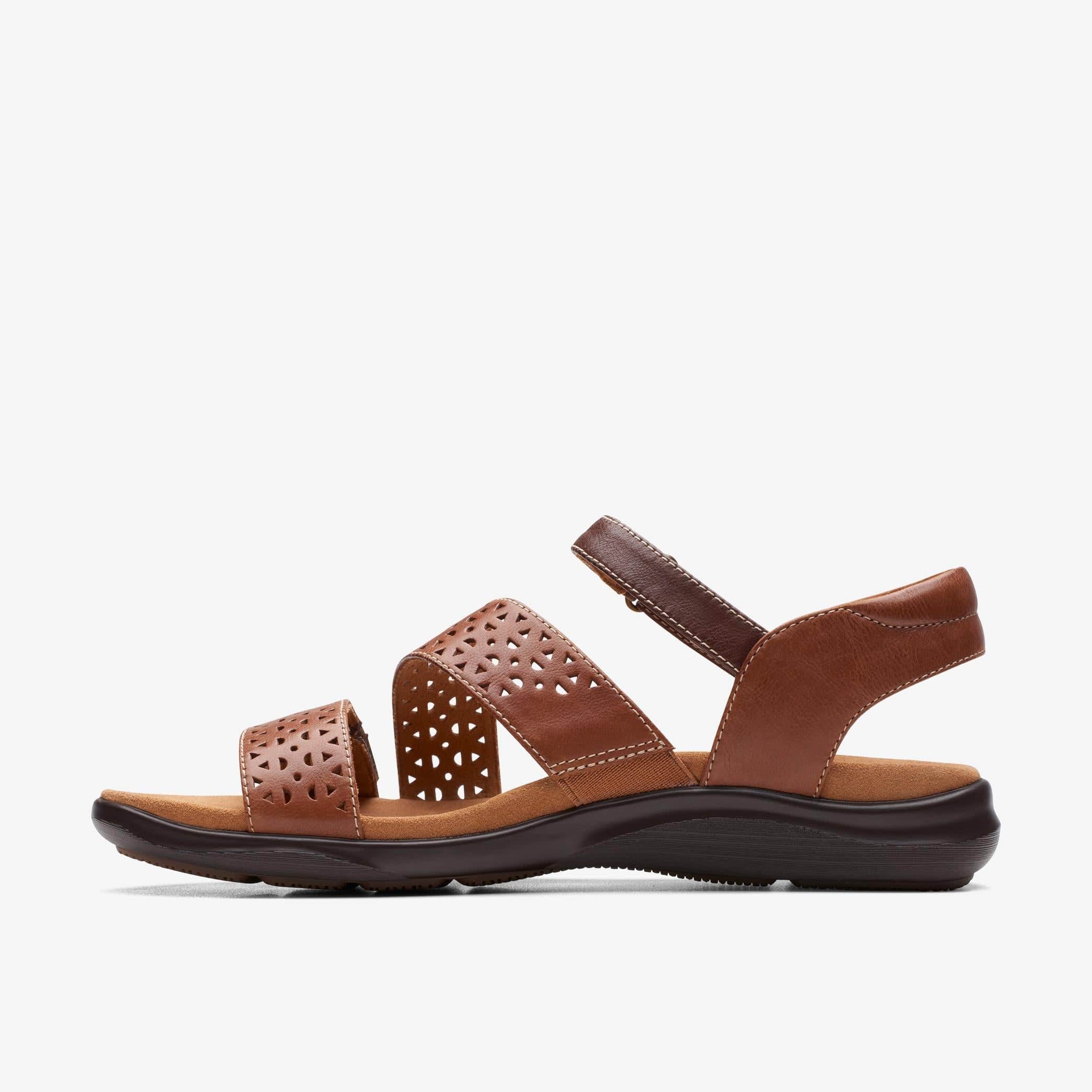 Clarks Women's Kitly Way Sandals- Tan Leather - Image 2