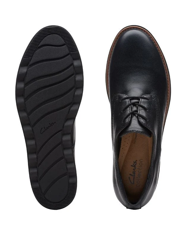Clarks Women's Sharon Rae Loafers- Black Leather - Image 4