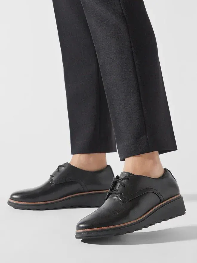 Clarks Women's Sharon Rae Loafers- Black Leather - Image 5