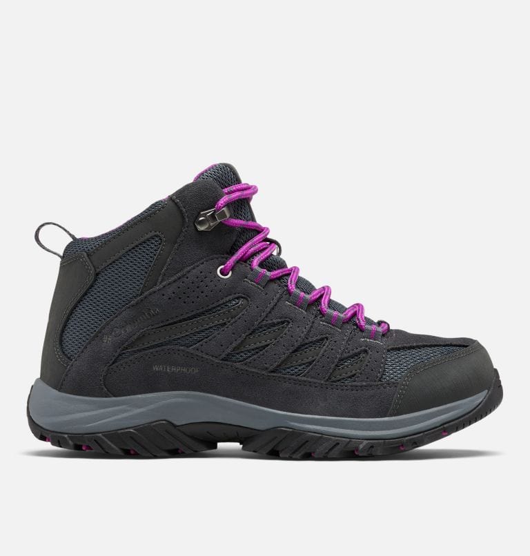 Columbia Women's Crestwood Mid Waterproof Boots- Graphite/ Bright Plum