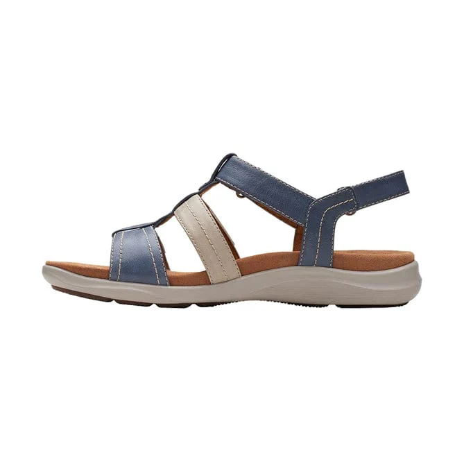 Clarks Women's Kitly Step Sandals- Denim Combi - Image 4