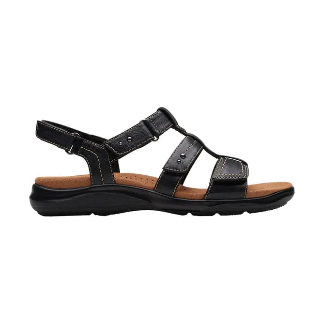 Clarks Women's Kitly Step Sandals- Black