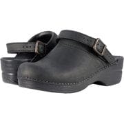 Dansko Women's Ingrid Open Back Clogs- Black Oiled - Image 2