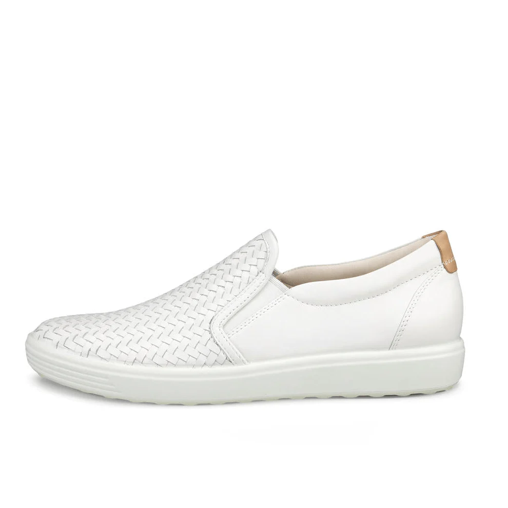 Ecco Women's Soft 7 Slip On Sneakers- White