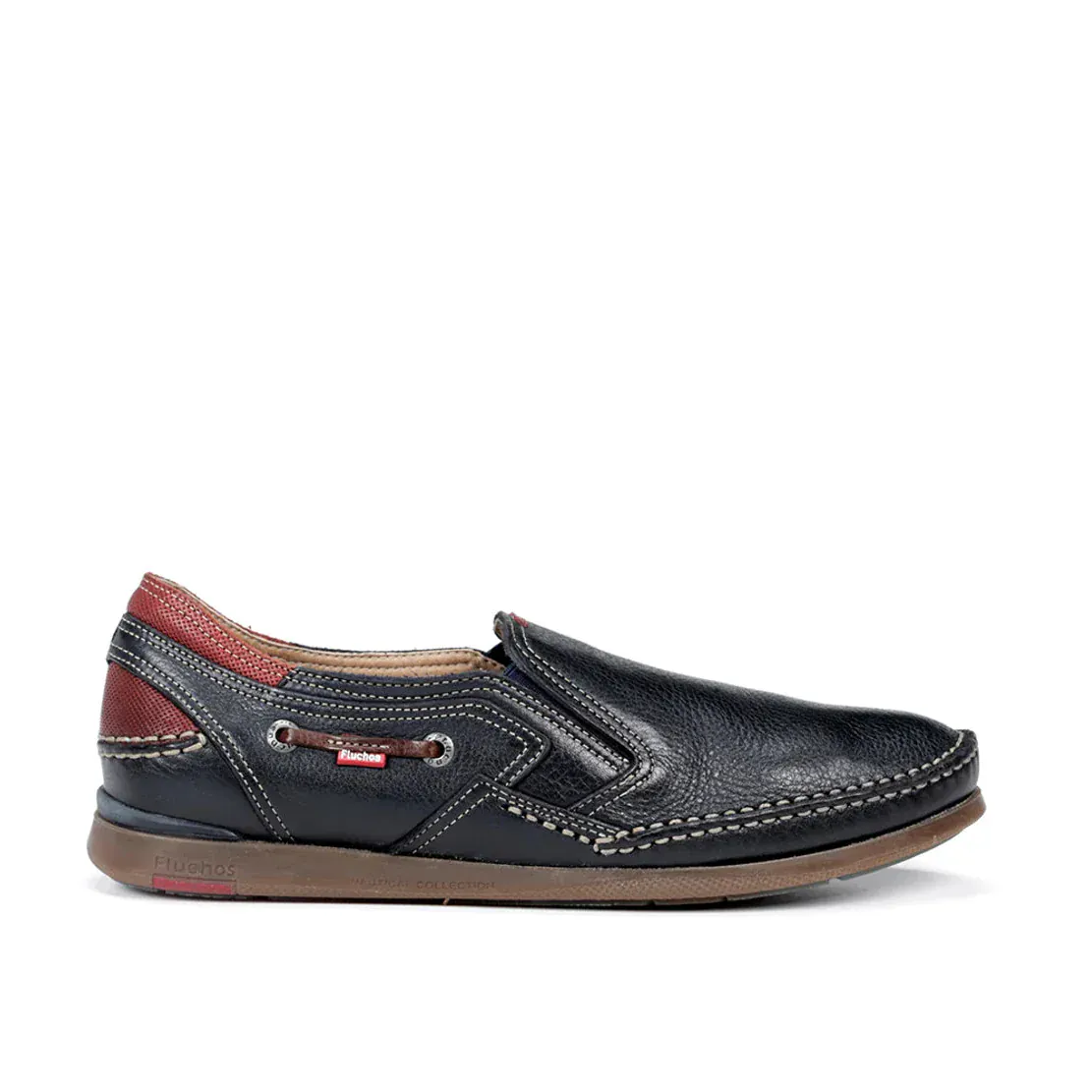 Fluchos Men's Mariner Tornado Deck Shoes- Marino Terracota