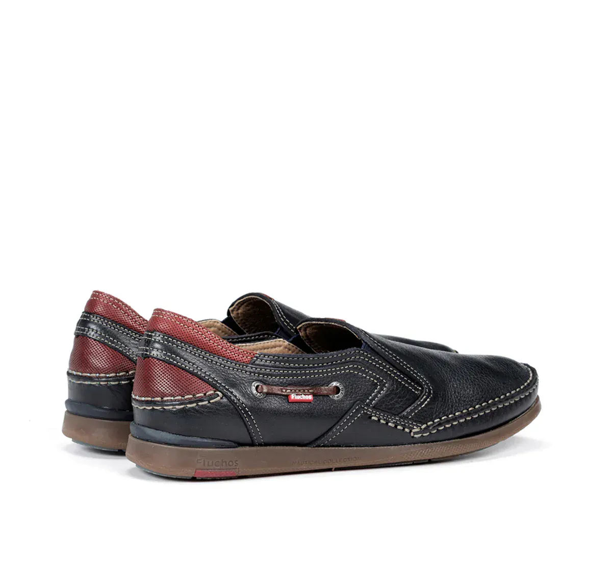 Fluchos Men's Mariner Tornado Deck Shoes- Marino Terracota - Image 3