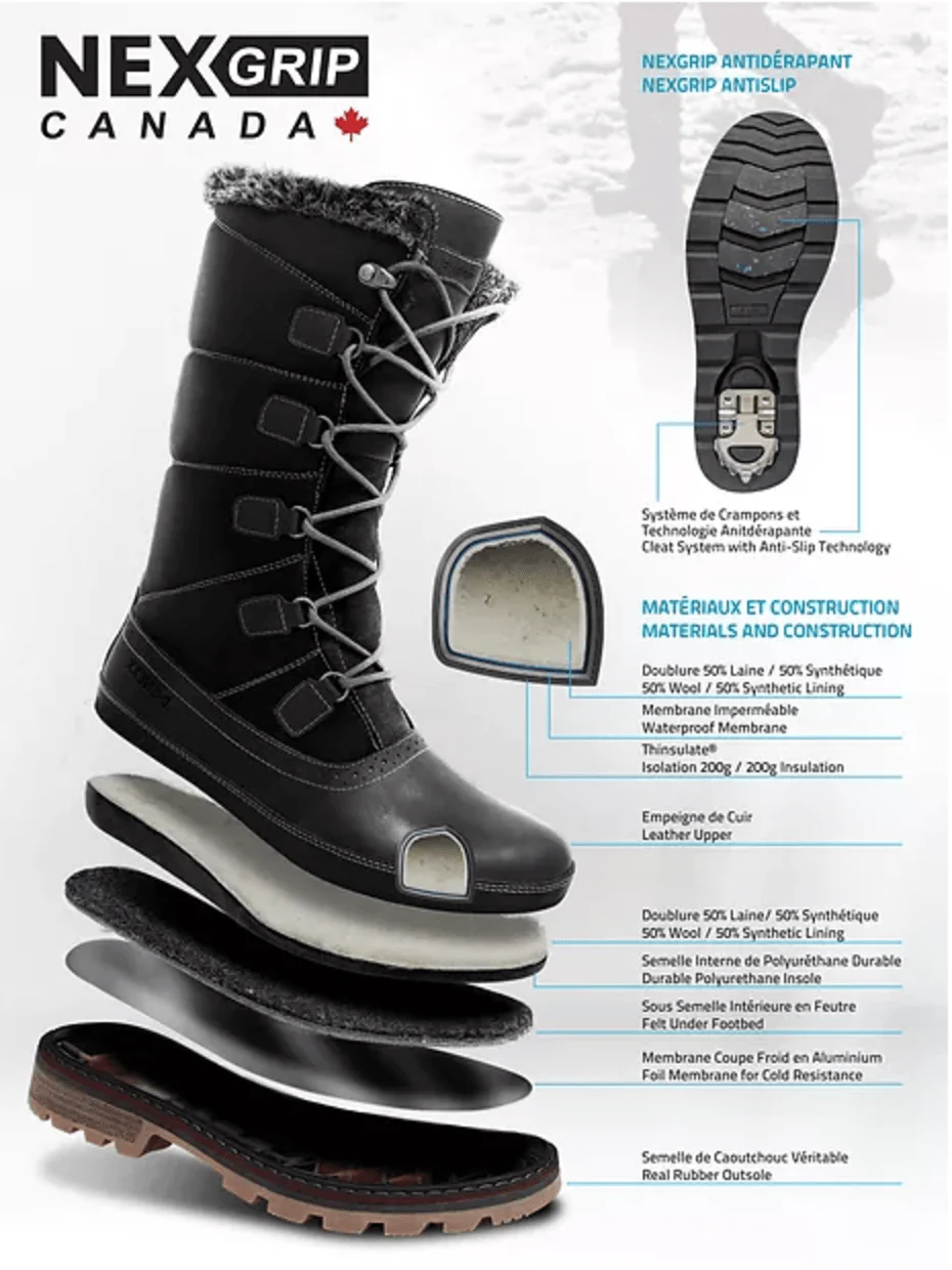 NexGrip Canada Women's Ice Kim 4.0 Boots- Navy - Image 4