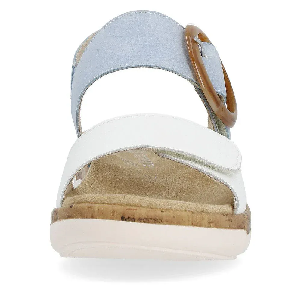 Remonte Women's R6853-10 Adjustable Sandals- Blue - Image 3