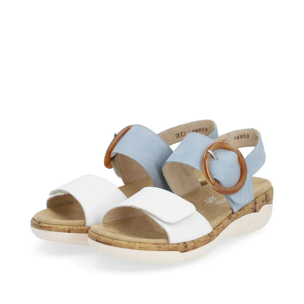 Remonte Women's R6853-10 Adjustable Sandals- Blue - Image 4