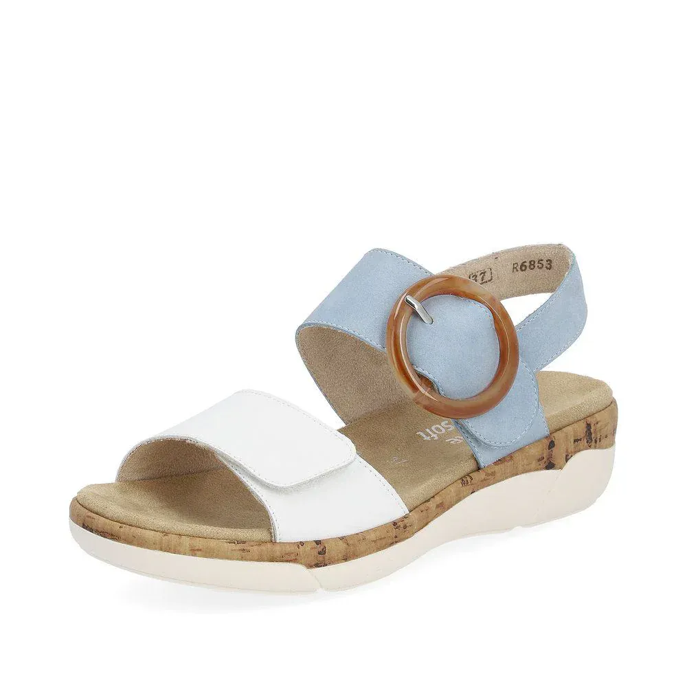 Remonte Women's R6853-10 Adjustable Sandals- Blue - Image 8