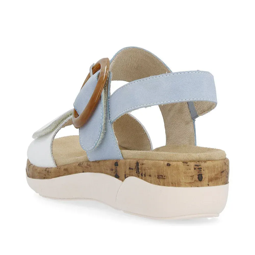 Remonte Women's R6853-10 Adjustable Sandals- Blue - Image 9