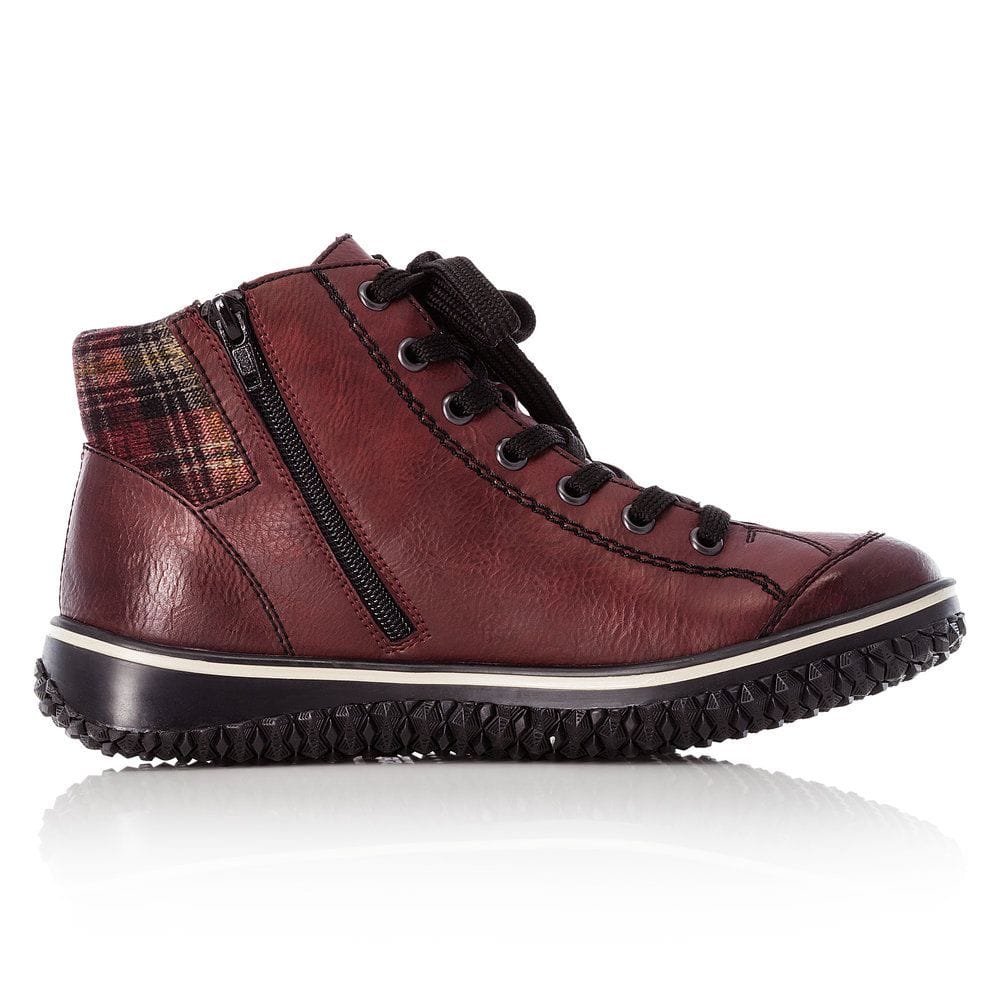Rieker Women's Z4243-36 Lace & Zip Ankle Boots- Red - Image 2