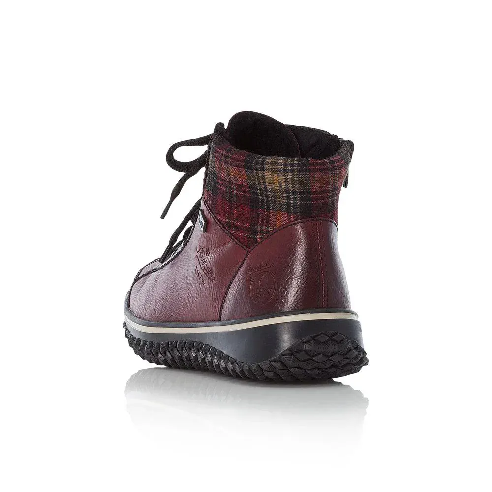 Rieker Women's Z4243-36 Lace & Zip Ankle Boots- Red - Image 4