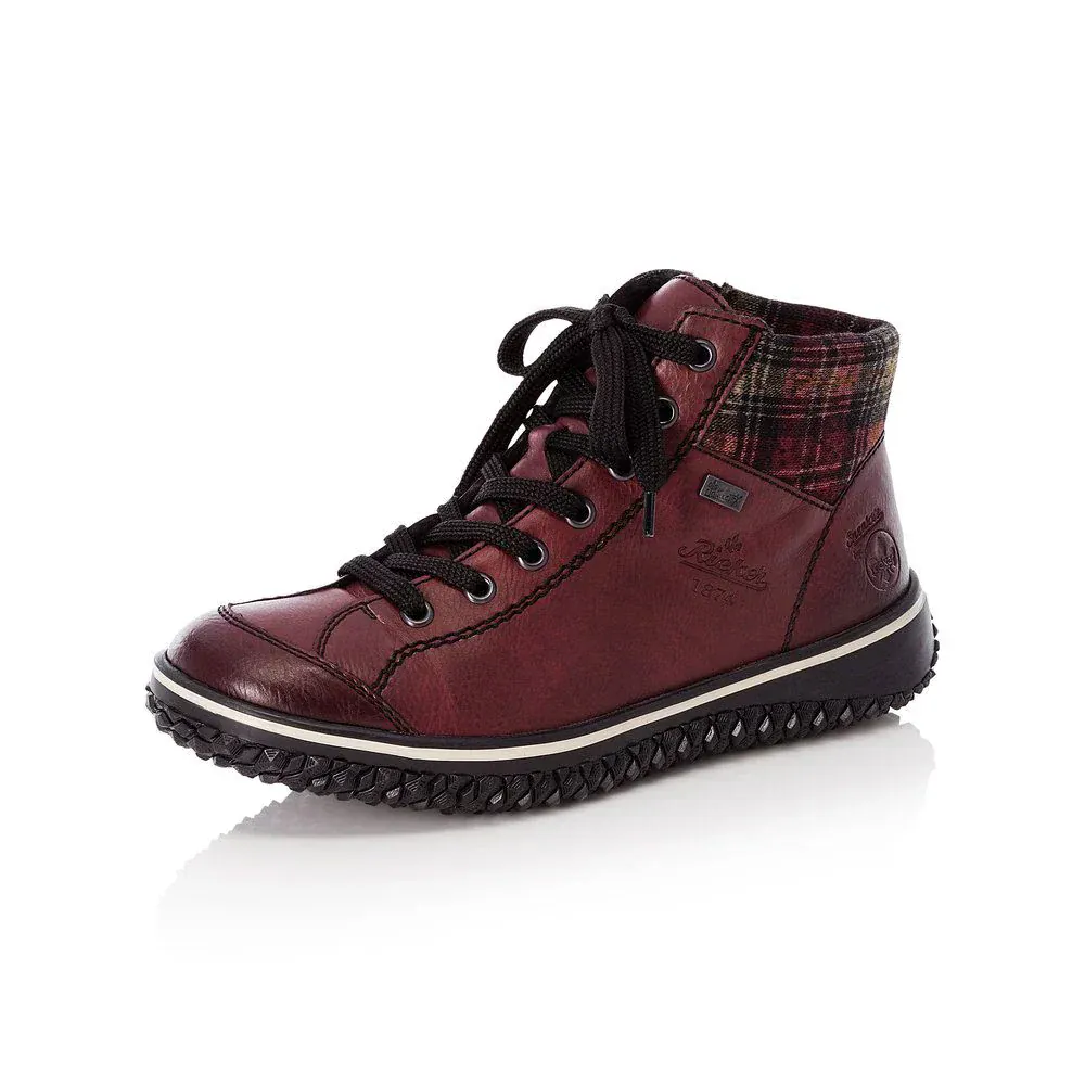 Rieker Women's Z4243-36 Lace & Zip Ankle Boots- Red - Image 5