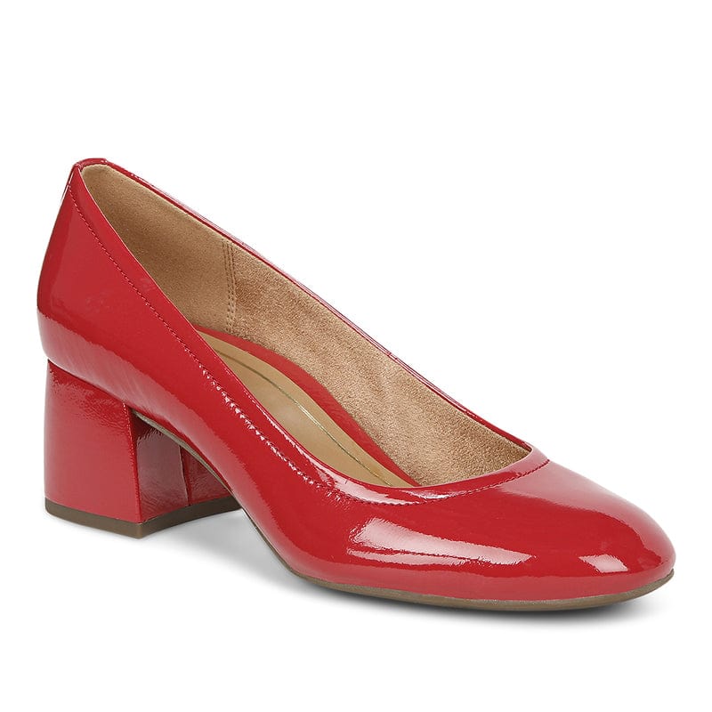 Vionic Women's Carmel Pumps- Red Patent