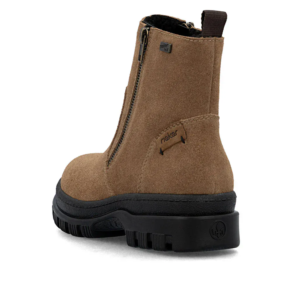 Rieker Women's X8251-24 Waterproof Double Zip Ice Grip Boots- Brown - Image 6