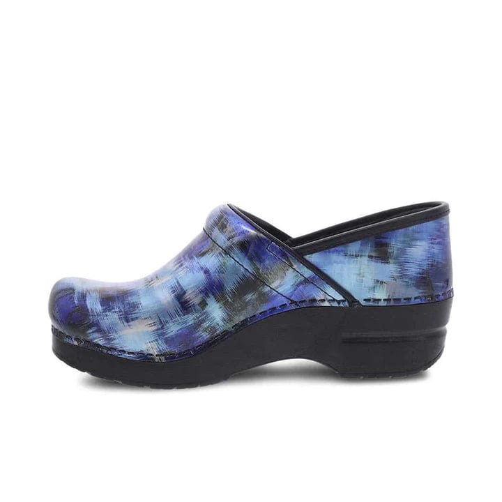 Dansko Women's Professional Clogs- Patent Blue Brush - Image 3