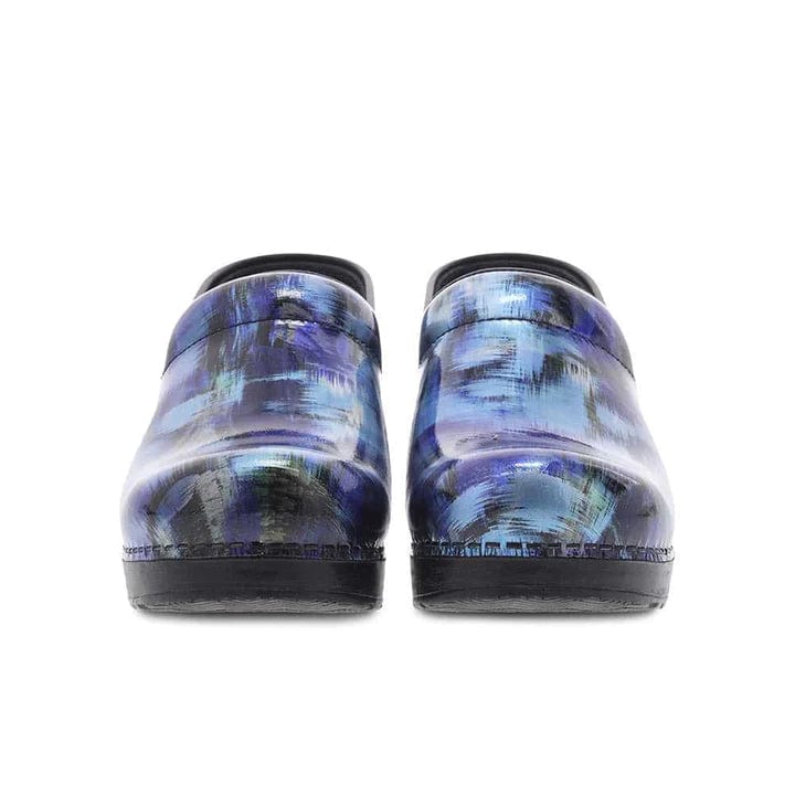 Dansko Women's Professional Clogs- Patent Blue Brush - Image 6