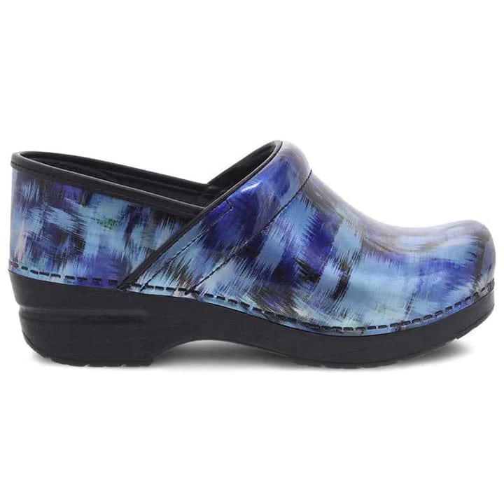 Dansko Women's Professional Clogs- Patent Blue Brush - Image 7
