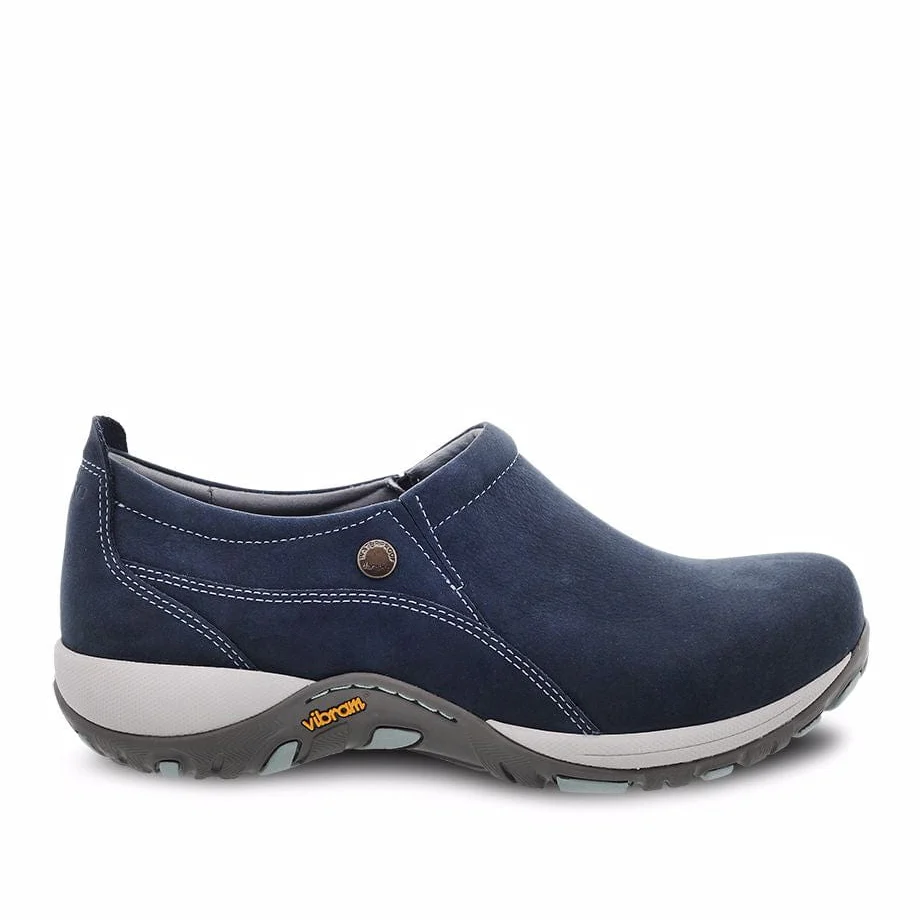 Dansko Women's Patti Slip Ons- Navy Milled Leather
