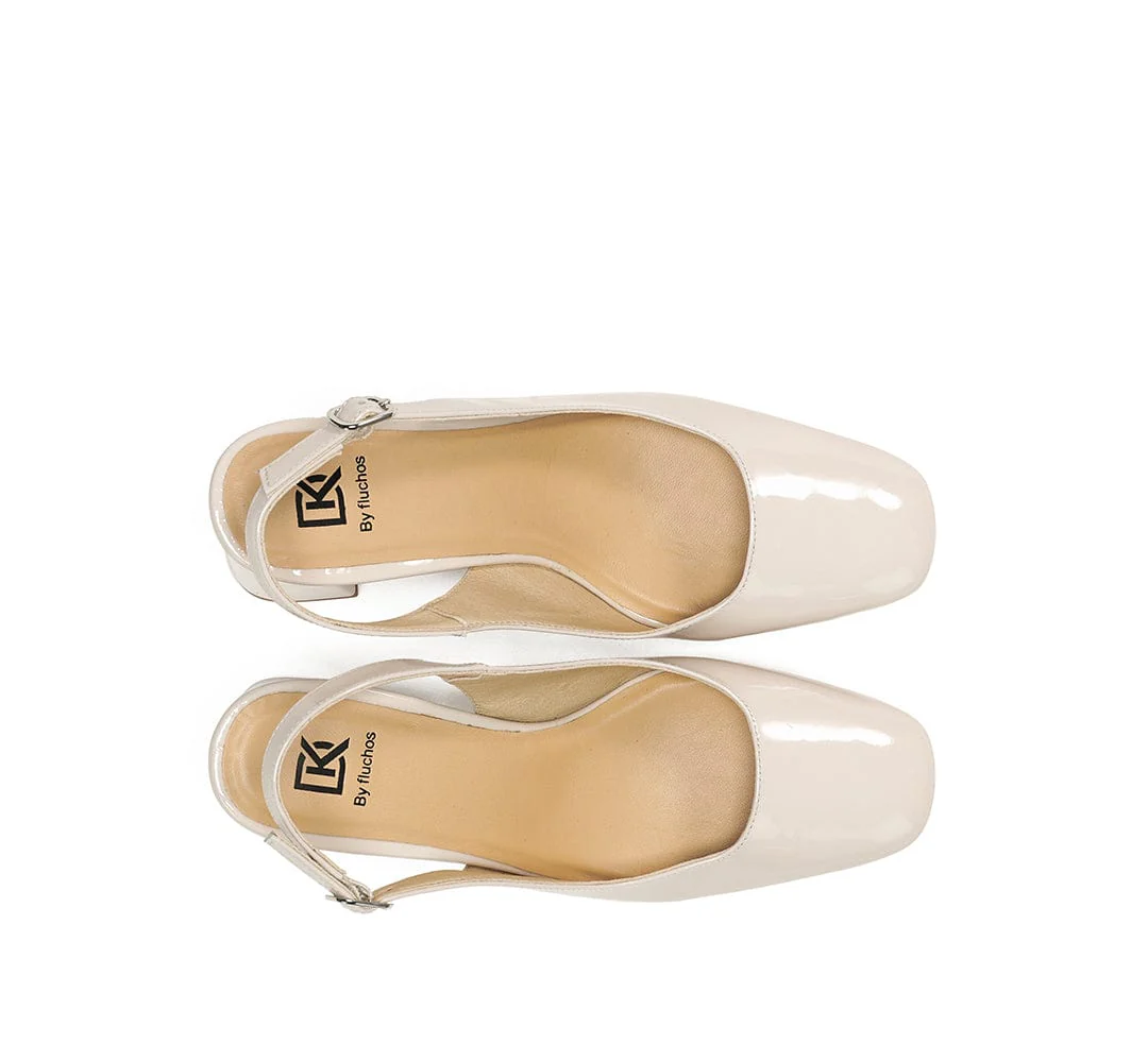 Dorking Women's Karla Slingback Pumps- Piuma Lino - Image 5