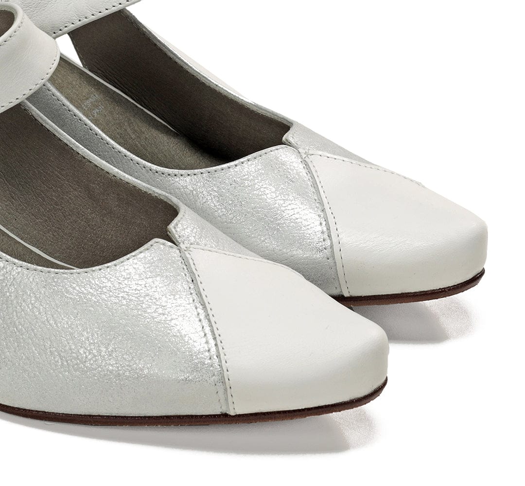 Dorking Women's Triana Mary Jane Pumps- Argento/ Blanco - Image 6