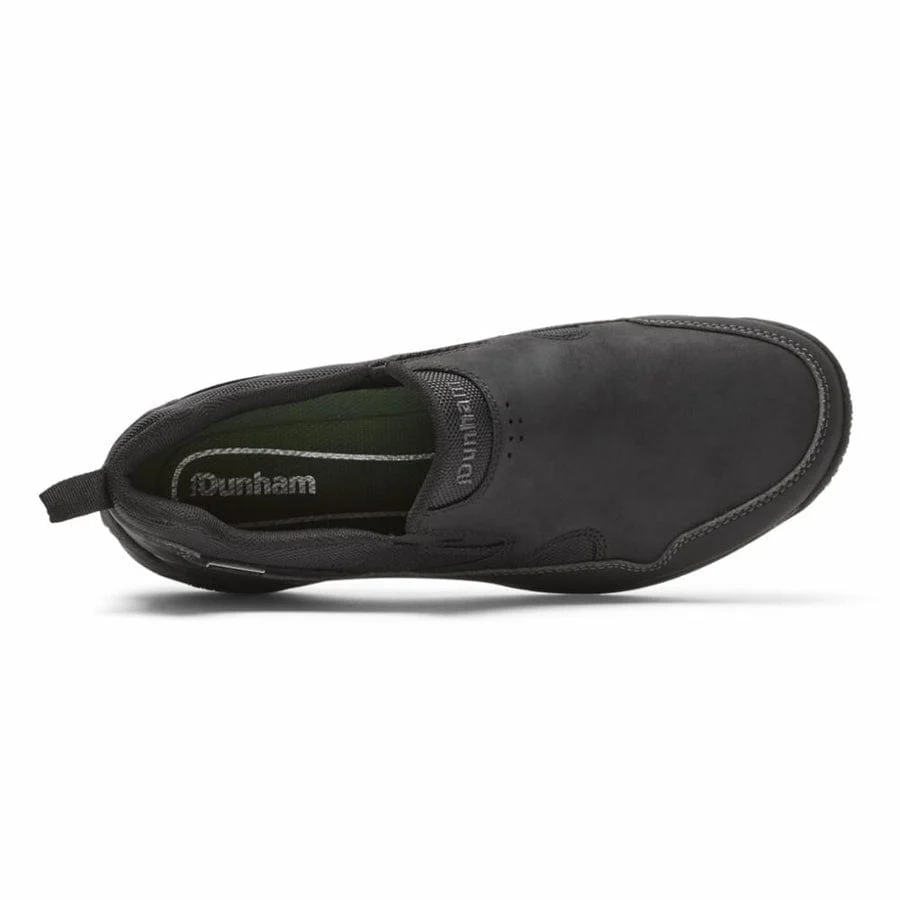 Dunham Men's Cloud Plus Slip Ons- Black - Image 3