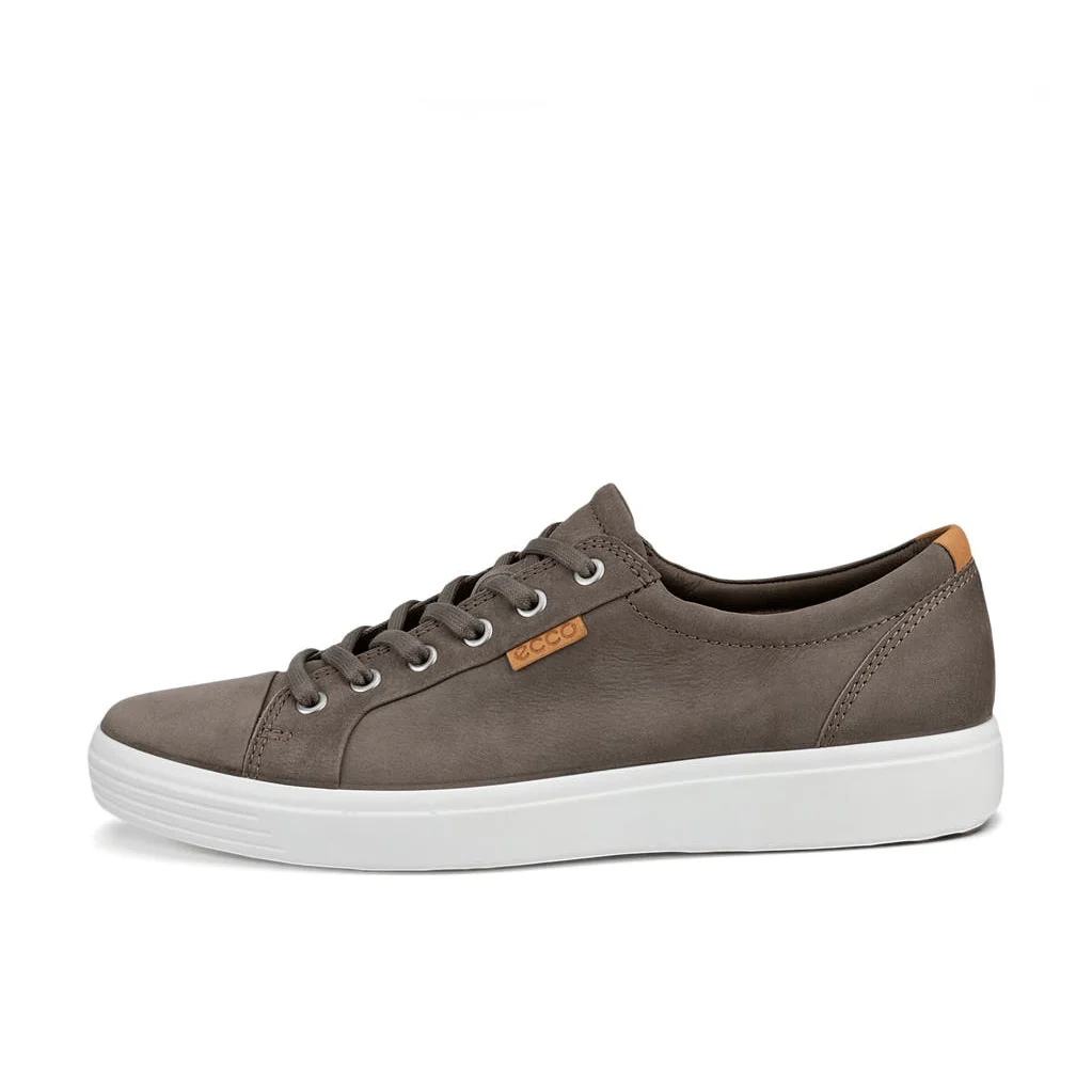 Ecco Men's Soft 7 Lace Sneakers- Dark Clay/ Lion