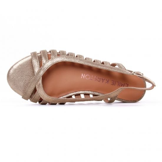 Emilie Karston Women's Lune Ballerina Sandals- Gold - Image 3