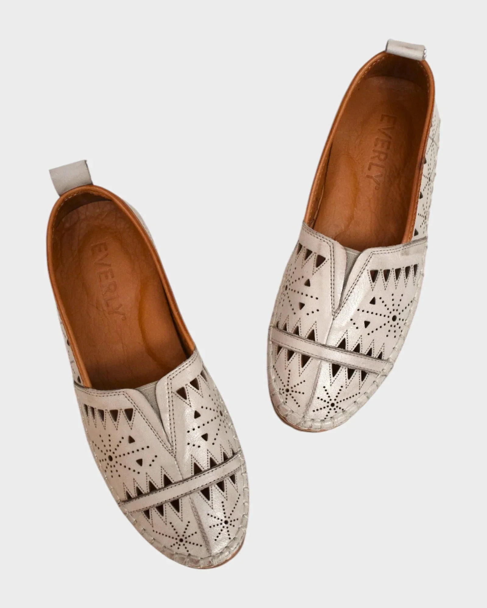 Everly Women's Emily 01 Slip Ons- Silver Grey - Image 3