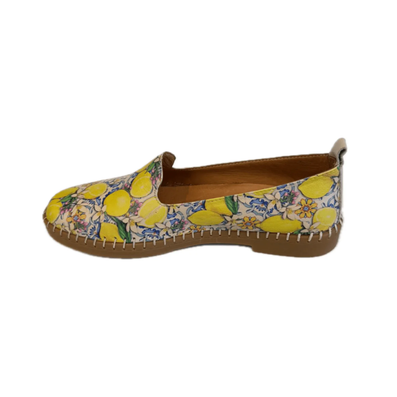 Everly Women's Frida 01 Patterned Mules- Lemon Leather - Image 2