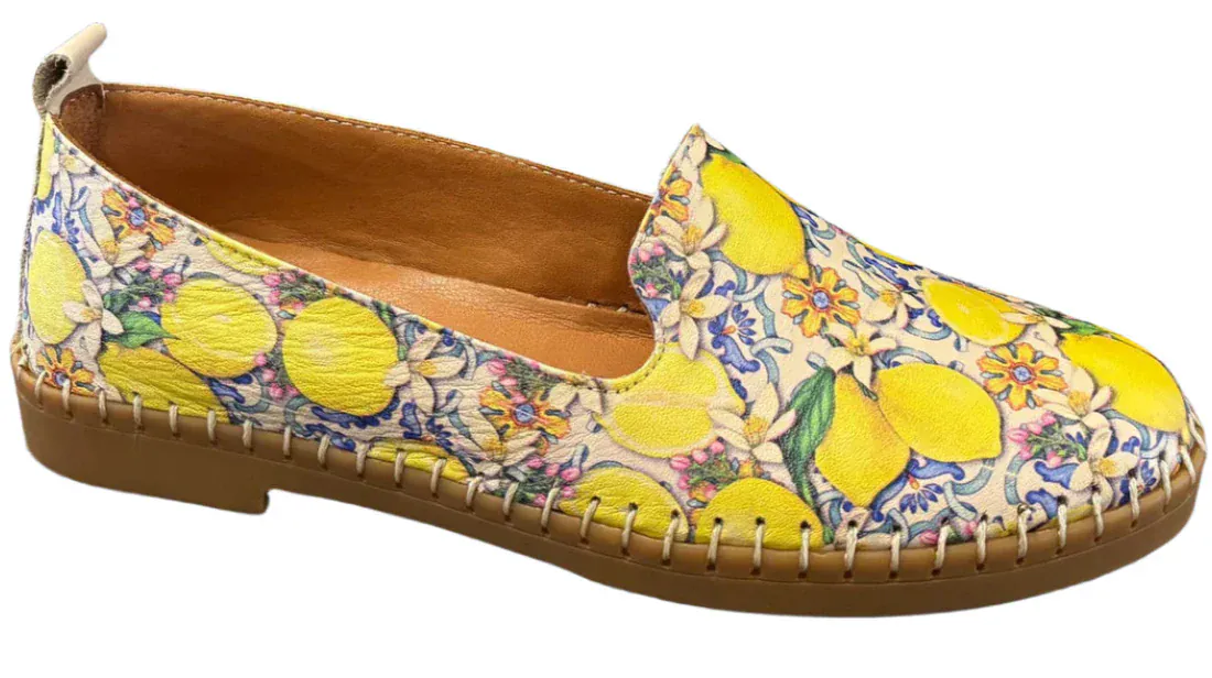 Everly Women's Frida 01 Patterned Mules- Lemon Leather - Image 5