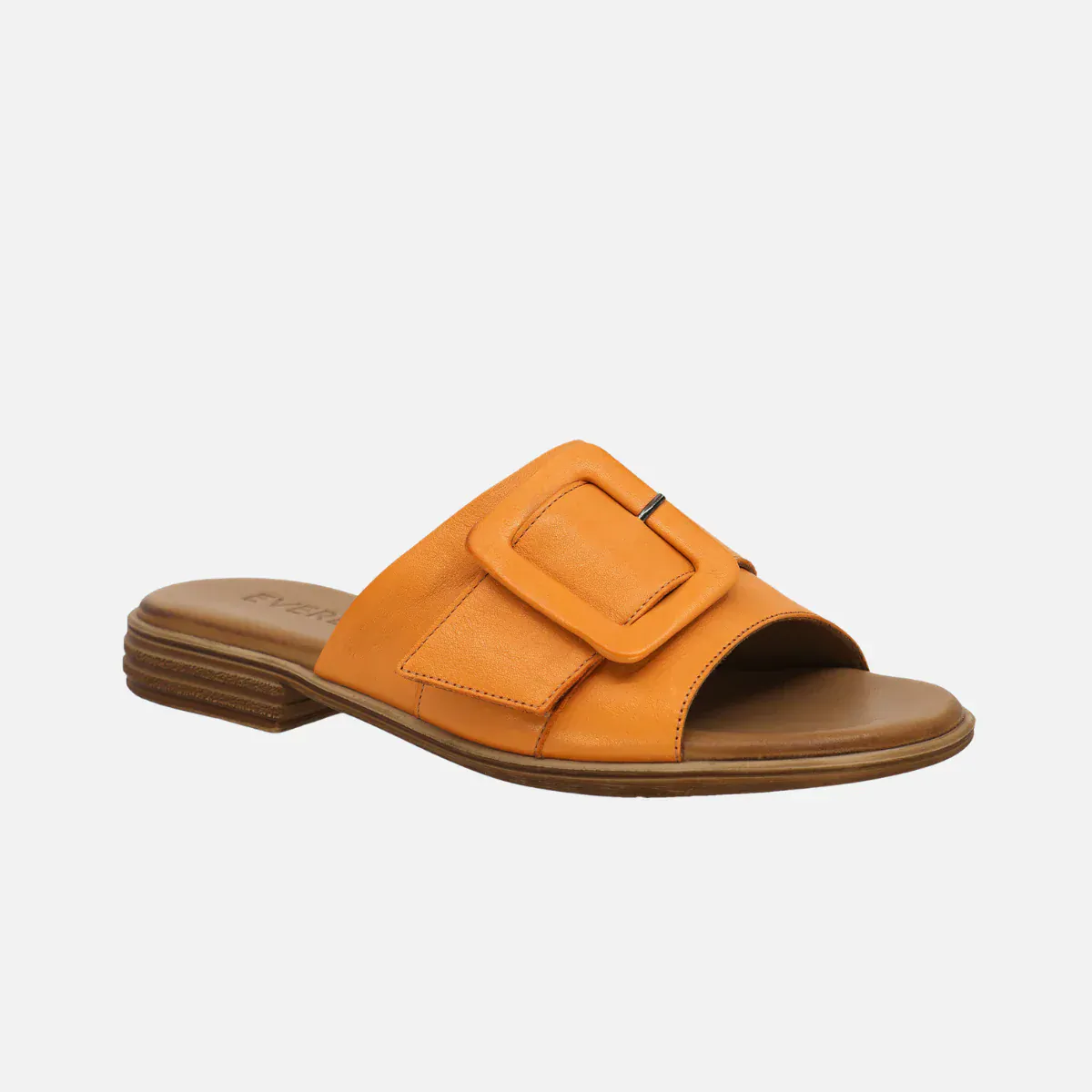 Everly Women's Lauren 03 Buckle Sandals- Orange - Image 3