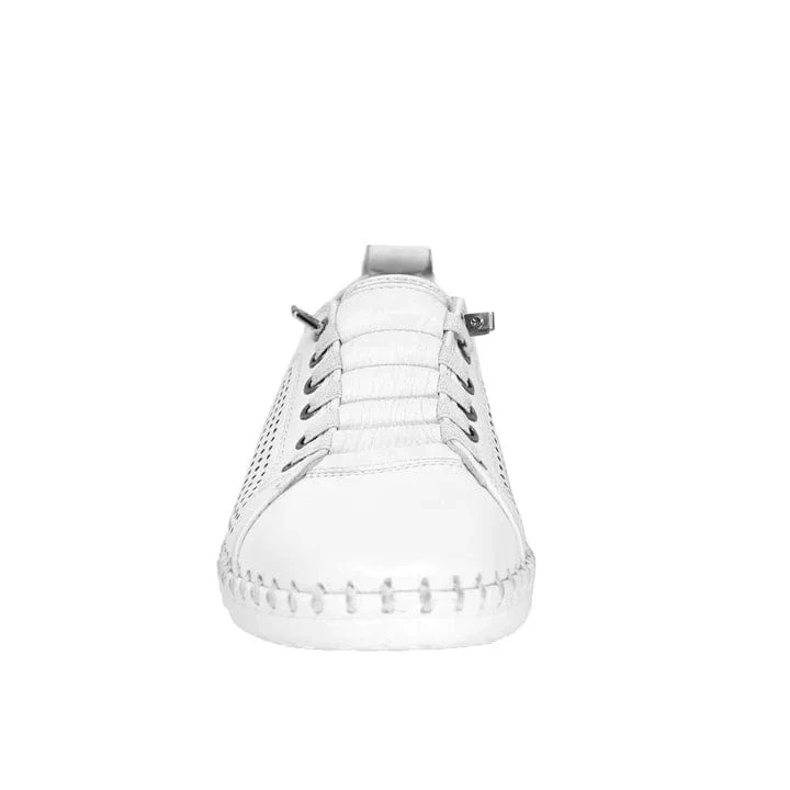 Everly Women's Leora 01 Perf Sneakers- White - Image 2