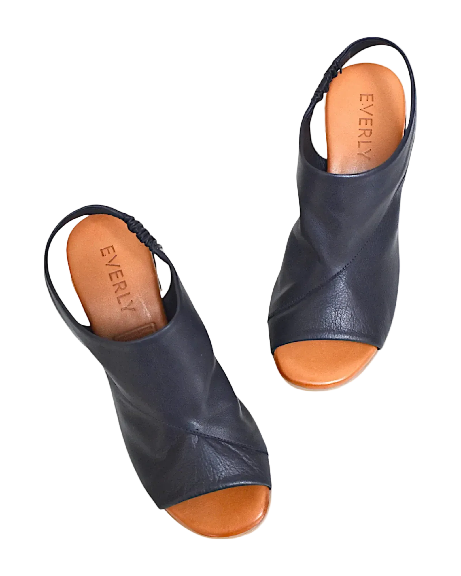 Everly Women's Phoenix 01 Slingback Heels- Navy Marine - Image 5