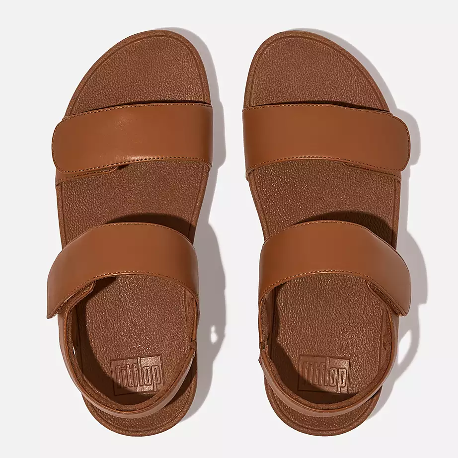 FitFlop Women's Lulu Adjustable Leather Back-Strap Sandals- Light Tan - Image 2